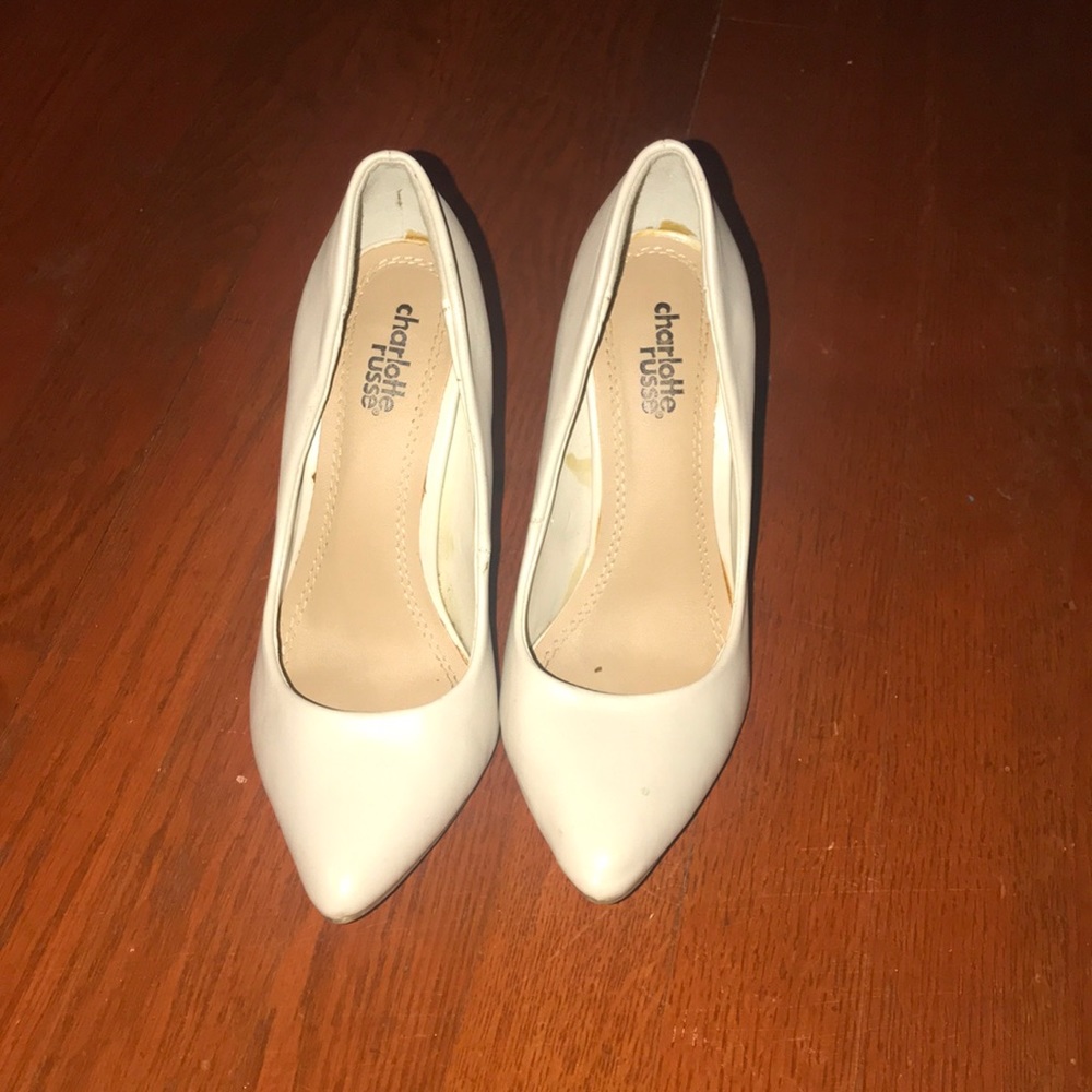 Nude Charlotte Russe point toe pumps